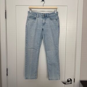 J Jill Denim Authentic Fit Slim Ankle Jeans Womens Sz 2 Petite Blue Straight Fit